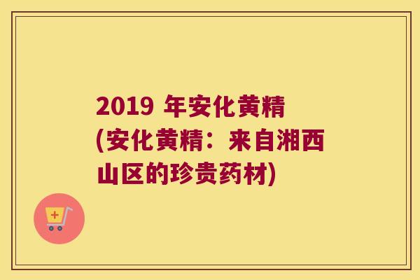 2019 年安化黄精(安化黄精:来自湘西山区的珍贵药材) 2019 年安化黄精(安化黄精:来自湘西山区的珍贵药材)