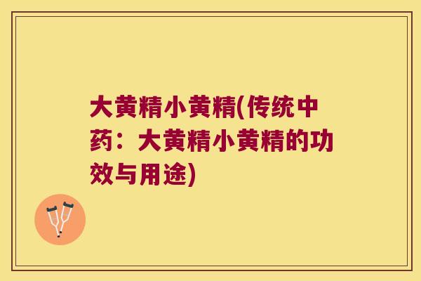 大黄精小黄精(传统:大黄精小黄精的功效与用途) 大黄精小黄精(传统:大黄精小黄精的功效与用途)