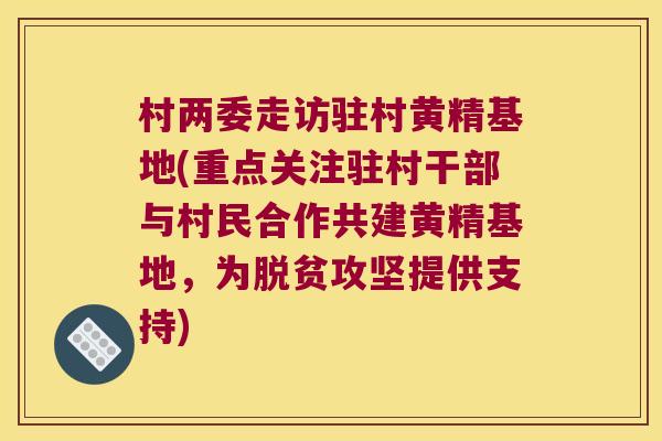村两委走访驻村黄精基地(重点关注驻村干部与村民合作共建黄精基地，为脱贫攻坚提供支持)