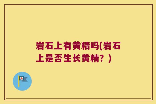 岩石上有黄精吗(岩石上是否生长黄精?) 岩石上有黄精吗(岩石上是否生长黄精?)