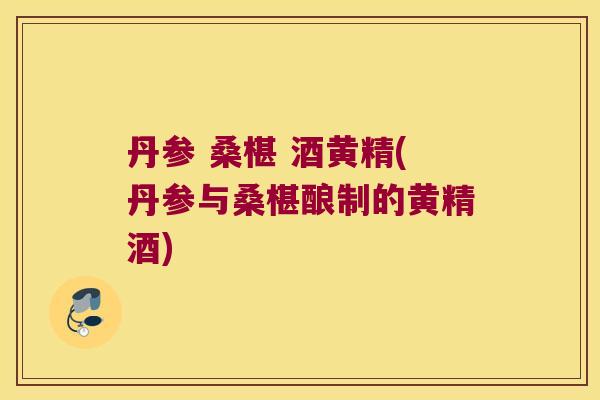 丹参 桑椹 酒黄精(丹参与桑椹酿制的黄精酒)