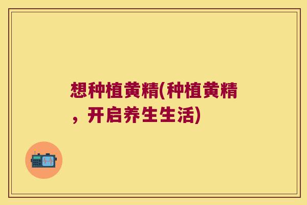 想种植黄精(种植黄精,开启养生生活) 想种植黄精(种植黄精,开启养生生活)