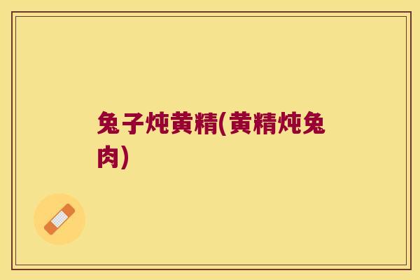 兔子炖黄精(黄精炖兔肉)