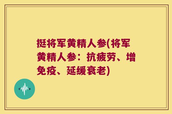 挺将军黄精人参(将军黄精人参：、增、延缓)