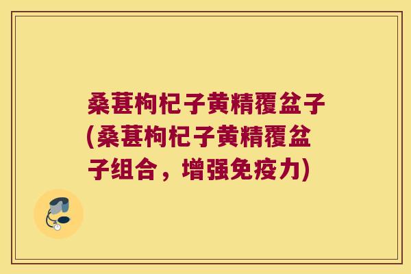 桑葚枸杞子黄精覆盆子(桑葚枸杞子黄精覆盆子组合，增强力)