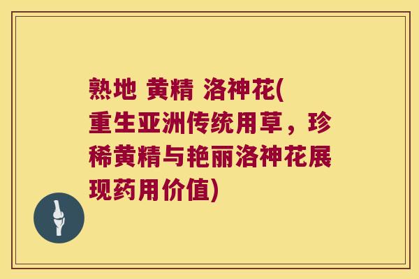 熟地 黄精 洛神花(重生亚洲传统用草,珍稀黄精与艳丽洛神花展现药用价值) 熟地 黄精 洛神花(重生亚洲传统用草,珍稀黄精与艳丽洛神花展现药用价值)