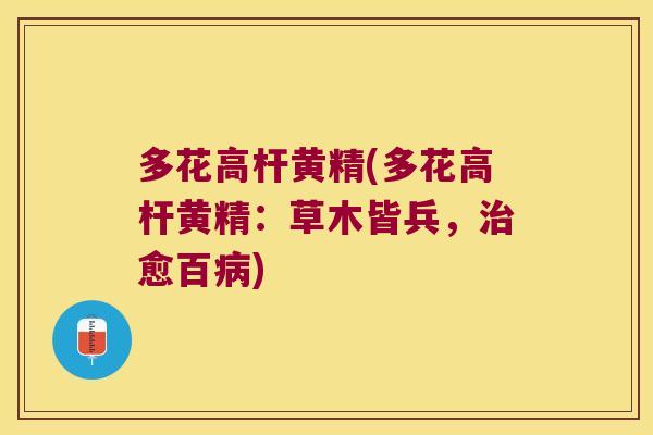 多花高杆黄精(多花高杆黄精:草木皆兵,愈百) 多花高杆黄精(多花高杆黄精:草木皆兵,愈百)