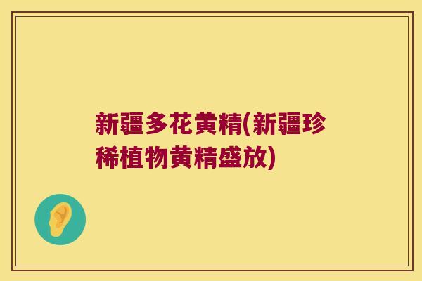 新疆多花黄精(新疆珍稀植物黄精盛放) 新疆多花黄精(新疆珍稀植物黄精盛放)