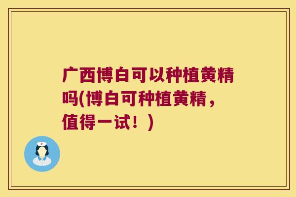 广西博白可以种植黄精吗(博白可种植黄精,值得一试!) 广西博白可以种植黄精吗(博白可种植黄精,值得一试!)