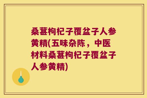桑葚枸杞子覆盆子人参黄精(五味杂陈,中医材料桑葚枸杞子覆盆子人参黄精) 桑葚枸杞子覆盆子人参黄精(五味杂陈,中医材料桑葚枸杞子覆盆子人参黄精)