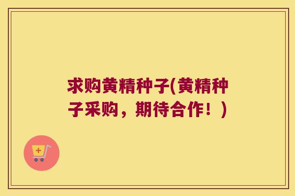 求购黄精种子(黄精种子采购，期待合作！)