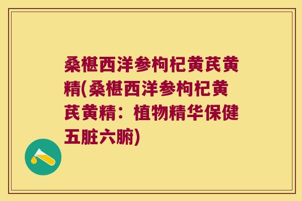 桑椹西洋参枸杞黄芪黄精(桑椹西洋参枸杞黄芪黄精：植物精华保健五脏六腑)