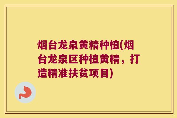烟台龙泉黄精种植(烟台龙泉区种植黄精,打造精准扶贫项目) 烟台龙泉黄精种植(烟台龙泉区种植黄精,打造精准扶贫项目)