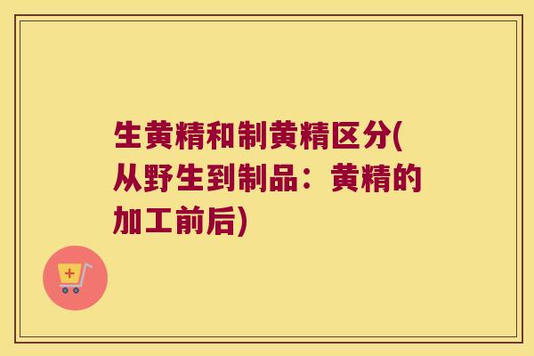 生黄精和制黄精区分(从野生到制品：黄精的加工前后)