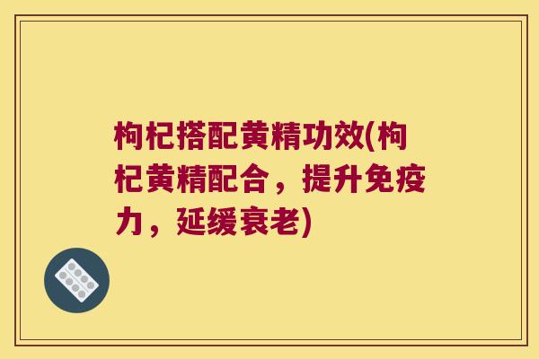 枸杞搭配黄精功效(枸杞黄精配合,提升力,延缓) 枸杞搭配黄精功效(枸杞黄精配合,提升力,延缓)
