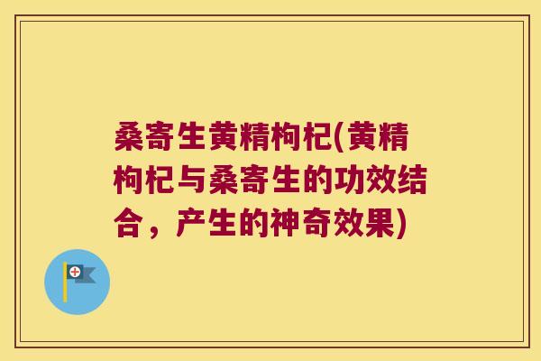 桑寄生黄精枸杞(黄精枸杞与桑寄生的功效结合,产生的神奇效果) 桑寄生黄精枸杞(黄精枸杞与桑寄生的功效结合,产生的神奇效果)