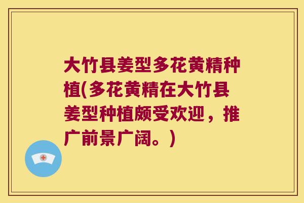 大竹县姜型多花黄精种植(多花黄精在大竹县姜型种植颇受欢迎,推广前景广阔。) 大竹县姜型多花黄精种植(多花黄精在大竹县姜型种植颇受欢迎,推广前景广阔。)