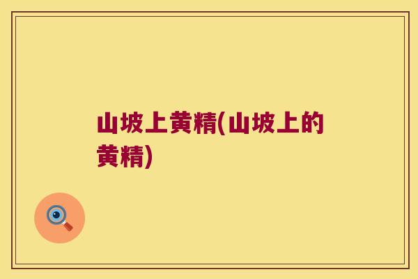 山坡上黄精(山坡上的黄精)