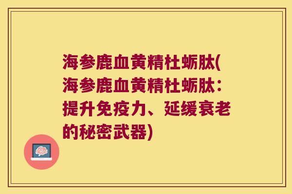 海参鹿黄精杜蛎肽(海参鹿黄精杜蛎肽：提升力、延缓的秘密武器)