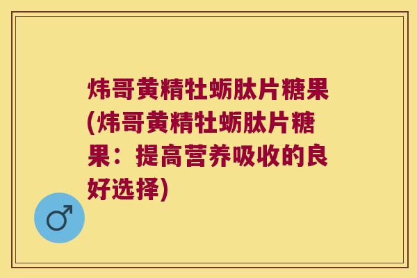 炜哥黄精牡蛎肽片糖果(炜哥黄精牡蛎肽片糖果：提高营养吸收的良好选择)