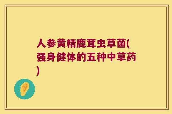 人参黄精鹿茸虫草菌(强身健体的五种中草药)