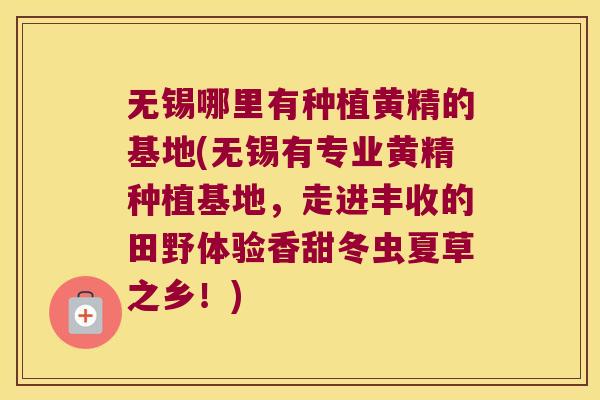 无锡哪里有种植黄精的基地(无锡有专业黄精种植基地,走进丰收的田野体验香甜冬虫夏草之乡!) 无锡哪里有种植黄精的基地(无锡有专业黄精种植基地,走进丰收的田野体验香甜冬虫夏草之乡!)