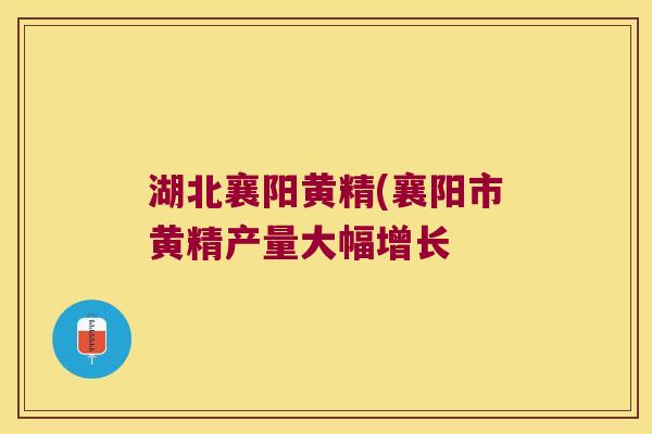 湖北襄阳黄精(襄阳市黄精产量大幅增长
