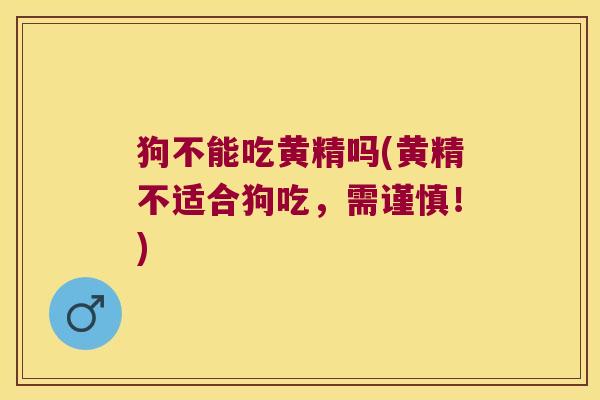 狗不能吃黄精吗(黄精不适合狗吃,需谨慎!) 狗不能吃黄精吗(黄精不适合狗吃,需谨慎!)
