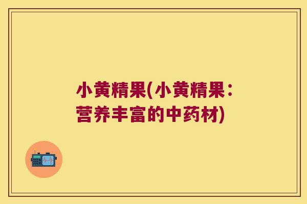 小黄精果(小黄精果:营养丰富的材) 小黄精果(小黄精果:营养丰富的材)