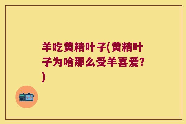 羊吃黄精叶子(黄精叶子为啥那么受羊喜爱？)