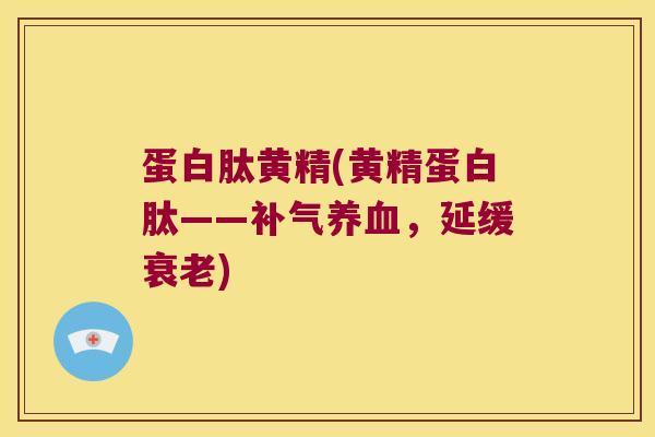 蛋白肽黄精(黄精蛋白肽——补气养血，延缓衰老)