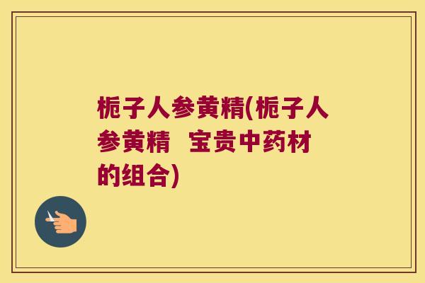 栀子人参黄精(栀子人参黄精  宝贵材的组合)