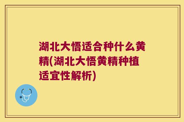 湖北大悟适合种什么黄精(湖北大悟黄精种植适宜性解析) 湖北大悟适合种什么黄精(湖北大悟黄精种植适宜性解析)