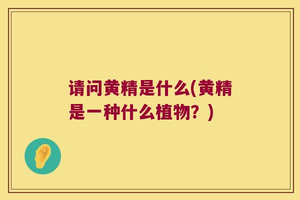 请问黄精是什么(黄精是一种什么植物?) 请问黄精是什么(黄精是一种什么植物?)