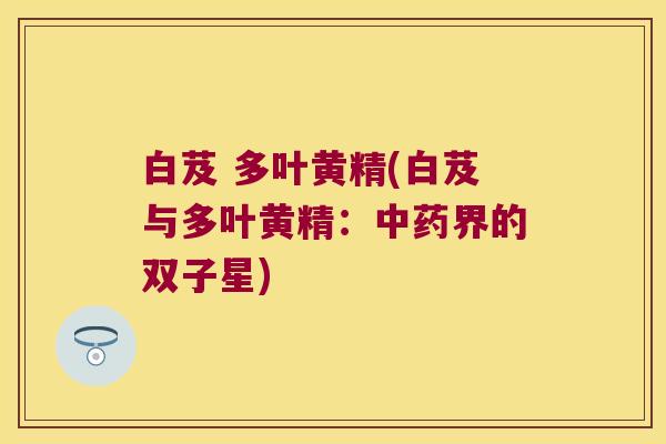 白芨 多叶黄精(白芨与多叶黄精:界的双子星) 白芨 多叶黄精(白芨与多叶黄精:界的双子星)