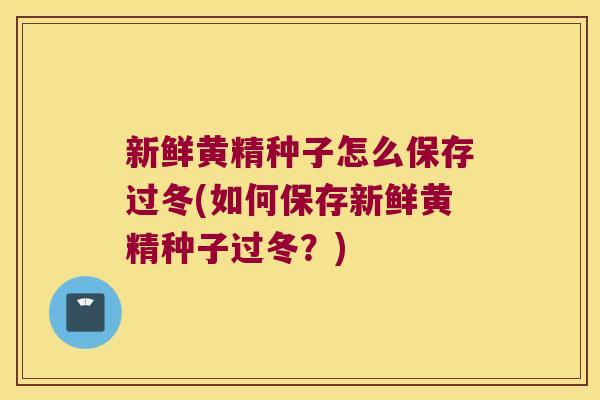 新鲜黄精种子怎么保存过冬(如何保存新鲜黄精种子过冬?) 新鲜黄精种子怎么保存过冬(如何保存新鲜黄精种子过冬?)