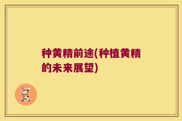 种黄精前途(种植黄精的未来展望) 种黄精前途(种植黄精的未来展望)