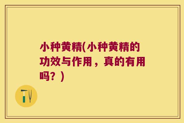 小种黄精(小种黄精的功效与作用,真的有用吗?) 小种黄精(小种黄精的功效与作用,真的有用吗?)