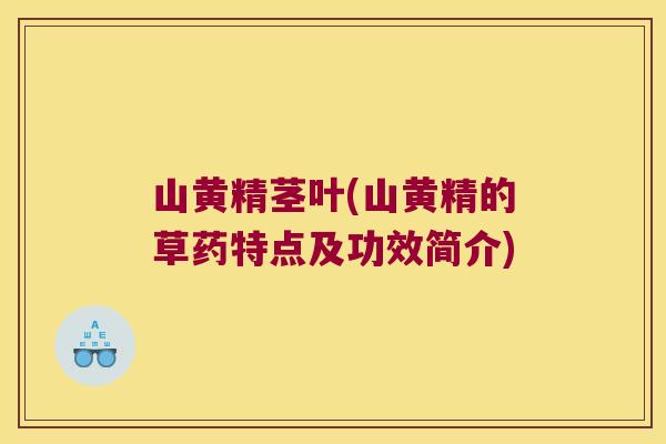 山黄精茎叶(山黄精的草药特点及功效简介)