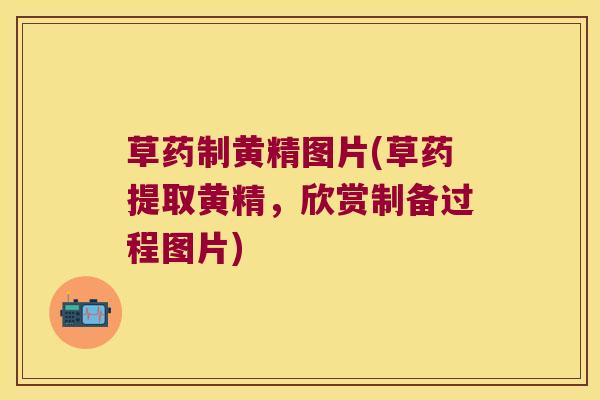 草药制黄精图片(草药提取黄精，欣赏制备过程图片)