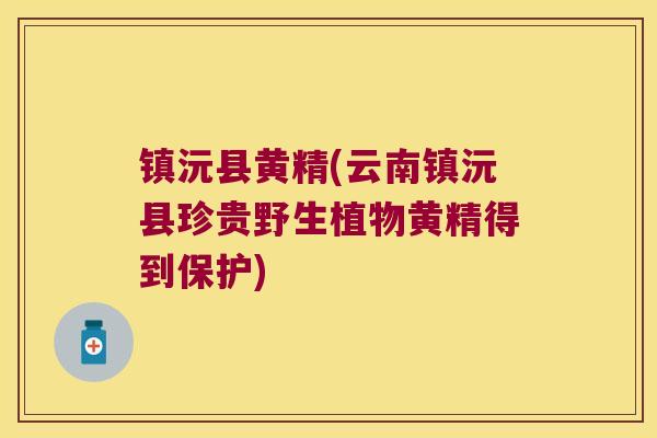 镇沅县黄精(云南镇沅县珍贵野生植物黄精得到保护)