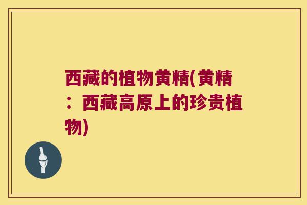 西藏的植物黄精(黄精：西藏高原上的珍贵植物)