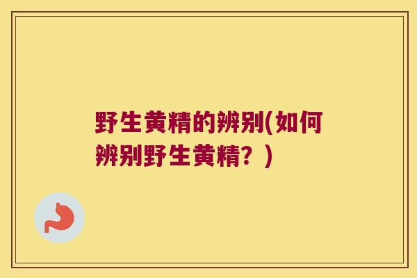 野生黄精的辨别(如何辨别野生黄精？)