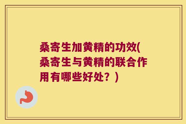 桑寄生加黄精的功效(桑寄生与黄精的联合作用有哪些好处？)