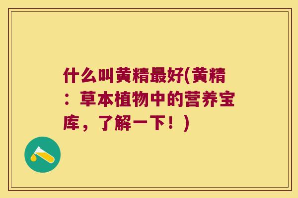 什么叫黄精好(黄精:草本植物中的营养宝库,了解一下!) 什么叫黄精好(黄精:草本植物中的营养宝库,了解一下!)