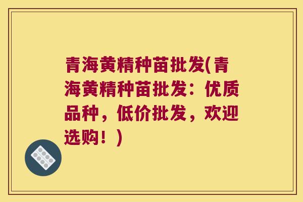 青海黄精种苗批发(青海黄精种苗批发:优质品种,低价批发,欢迎选购!) 青海黄精种苗批发(青海黄精种苗批发:优质品种,低价批发,欢迎选购!)