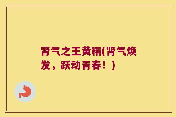 气之王黄精(气焕发，跃动青春！)