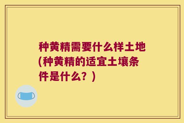 种黄精需要什么样土地(种黄精的适宜土壤条件是什么?) 种黄精需要什么样土地(种黄精的适宜土壤条件是什么?)