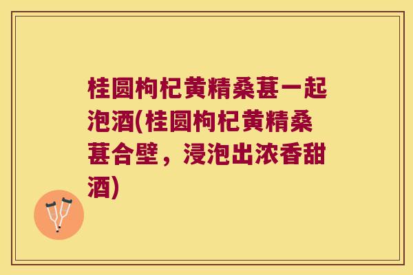 桂圆枸杞黄精桑葚一起泡酒(桂圆枸杞黄精桑葚合壁,浸泡出浓香甜酒) 桂圆枸杞黄精桑葚一起泡酒(桂圆枸杞黄精桑葚合壁,浸泡出浓香甜酒)