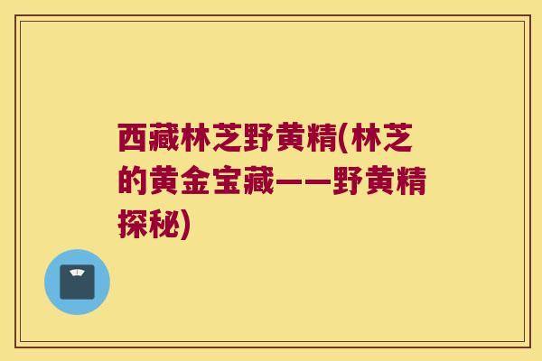 西藏林芝野黄精(林芝的黄金宝藏——野黄精探秘)